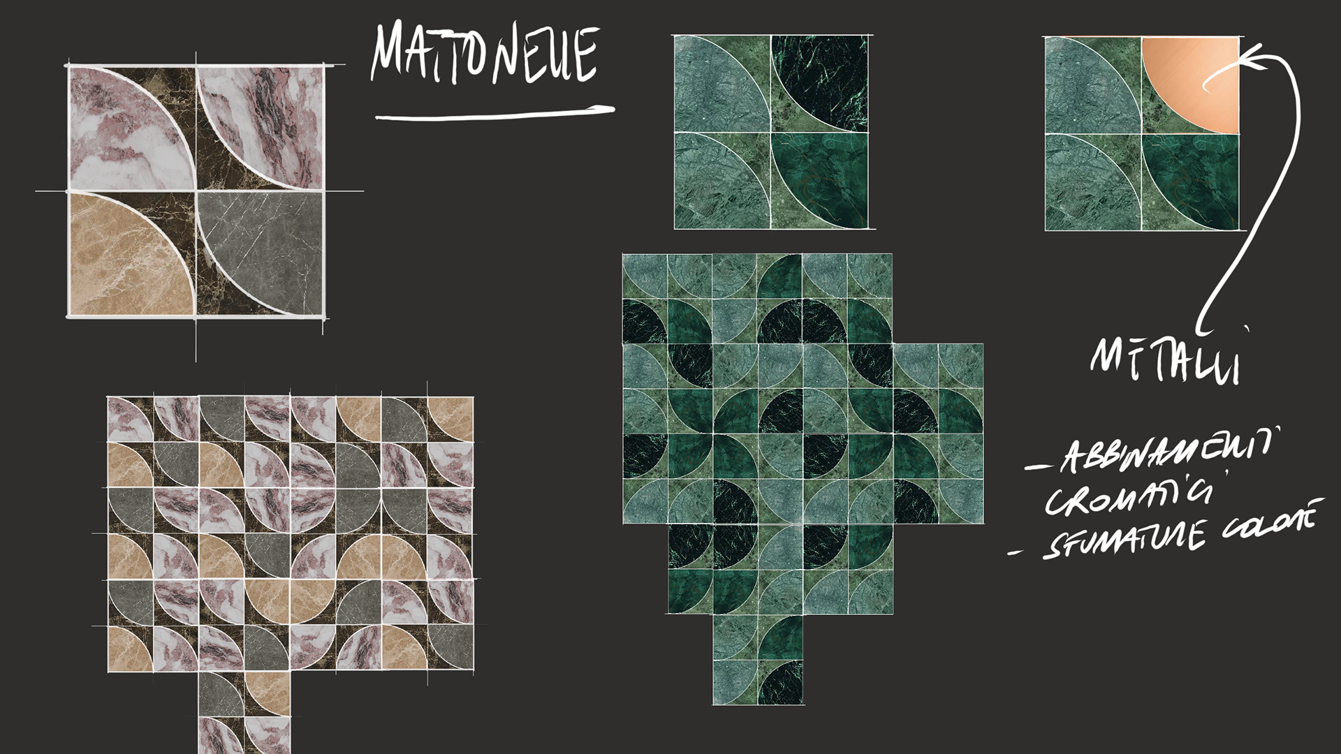 Sketches and concepts – creative reuse of marble waste 2