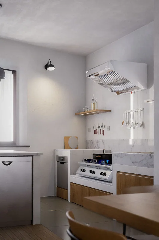 Residenza in marmo e legno – interni